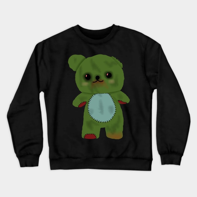 Zombie creepy kawaii teddy bear Crewneck Sweatshirt by Becky-Marie